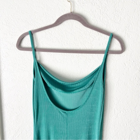 Free People Dress Women's Medium Intimately Bare It All Bodycon Slip Turquoise - Picture 5 of 14